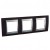 Plaque 6M triple horizontal Wengé Aluminium