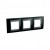 Plaque de finition 3 postes 3x2 M Noir Rhodium Graphite