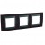 Plaque 6M triple horizontal Wengé Graphite
