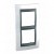Plaque 4M double vertical Blanc techno/Graphite