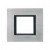 Plaque de finition 1 poste 2M Aluminium Ice