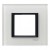Plaque de finition 1 poste 2M Verre Blanc
