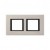 Plaque de finition 2 postes 2x2 M Aluminium Apple