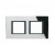 Plaque de finition 2 postes 2x2 M Miroir Noir