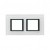 Plaque de finition 2 postes 2x2 M Verre Blanc
