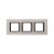 Plaque de finition 3 postes 3x2 M Aluminium Apple