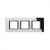 Plaque de finition 3 postes 3x2 M Miroir Noir