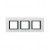 Plaque de finition 3 postes 3x2 M Verre Blanc