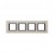 Plaque de finition 4 postes 4x2 M Aluminium Apple