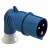 Fiche mobile coudée 32A 2PT 200-250V IP44 50-60HZ