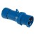 Fiche mobile industrielle-droite-16A-2P+T-200..250V CA-IP 44