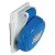 Socle prise inclinée-32A-IP67-220-4P-vis