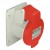 Socle prise droite-32A-IP44-380-4P-vis