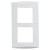 Plaque Design 2 postes horizontale/verticale blanc