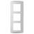 Plaque Design 3 postes verticale entraxe 57mm blanc