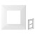 Plaque Classic 2 postes horizontale/verticale blanc