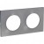Plaque 2 postes horiz./vert. entraxe 71 mm - Aluminium