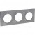 Plaque 3 postes horiz./vert. entraxe 71 mm - Aluminium