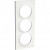 Plaque blanc 3 postes verticaux entraxe 57 mm