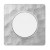 Plaque aluminium martelé avec liseré blanc 1 poste