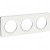 Plaque blanc 3 postes horizontaux ou verticaux entraxe 71 mm