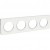 Plaque blanc 4 postes horizontaux ou verticaux entraxe 71 mm