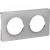 Plaque aluminium 2 postes horizontaux ou verticaux entraxe 71mm 