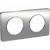 Plaque aluminium brossé liseré aluminium 2 post. horizontaux/verticaux 71 mm