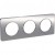 Plaque aluminium brossé liseré aluminium 3 post. horizontaux/verticaux. 71 mm