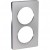 Plaque aluminium 2 postes verticaux entraxe 57 mm