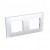 Plaque Blanc 2 postes 80 x 152mm horizontal