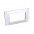 Plaque Blanc 2 postes 80 x 140mm horizontal