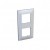 Plaque finition blanc 2 postes montage vertical 152 x 80 mm
