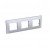 Plaque finition blanc 3 postes montage horizontal 80 x 224 mm