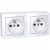 Cadre saillie standard double, 62x124mm, profondeur 31mm, blanc polaire 