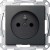 Prise broche t. protec.-Anthracite