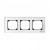 Plaque triple plan verre blanc