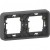Cadre 2 postes horizontal - encastré - IP55 - IK08 - gris