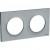 Plaque Gris 2 postes horizontaux ou verticaux entraxe 71mm