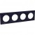 Plaque Anthracite 4 postes horiz./vert. entraxe 71mm