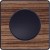Plaque Bois Zebrano avec liseré Anthracite 1 poste