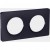 Plaque Anthracite 2 postes horiz. ou vert. entraxe 71mm