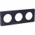 Plaque Anthracite 3 postes horiz. ou vert. entraxe 71mm