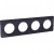 Plaque Anthracite 4 postes horiz. ou vert. entraxe 71mm