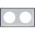 Plaque de finition support Anthracite 2 postes entraxe 71mm