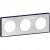 Plaque de finition support Anthracite 3 postes entraxe 71mm