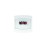 Prise haut-parleur double - vis-griffe - Blanc
