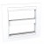 Plaque avec support de fixation inclus 2x6 M horiz. Blanc