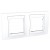 Plaque 4M double horizontal Blanc