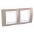 Plaque 4M double horizontal vison/Blanc